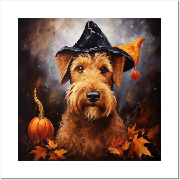 Puppy Welsh Terrier Halloween Wall Art by NatashaCuteShop